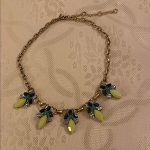 Elegant Gold and Green Statement Necklace
